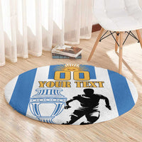 Custom Argentina Football Round Carpet We Are The Champions