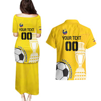 Custom Colombia Football Couples Matching Puletasi and Hawaiian Shirt Go Champions - Wonder Print Shop