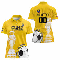 Custom Colombia Football Women Polo Shirt Go Champions - Wonder Print Shop