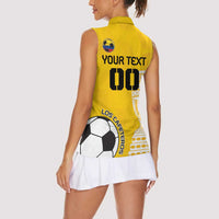 Custom Colombia Football Women Sleeveless Polo Shirt Go Champions - Wonder Print Shop