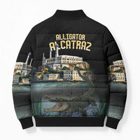 Everglades Alligator Alcatraz Florida Bomber Puffer Jacket - Wonder Print Shop