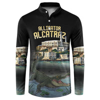 Everglades Alligator Alcatraz Florida Button Sweatshirt - Wonder Print Shop