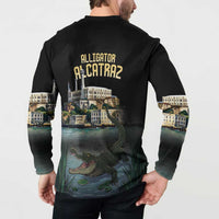 Everglades Alligator Alcatraz Florida Button Sweatshirt - Wonder Print Shop