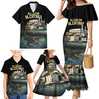 Everglades Alligator Alcatraz Florida Family Matching Mermaid Dress and Hawaiian Shirt - Wonder Print Shop