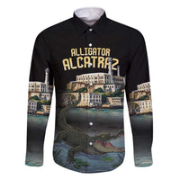 Everglades Alligator Alcatraz Florida Family Matching Off The Shoulder Long Sleeve Dress and Hawaiian Shirt - Wonder Print Shop