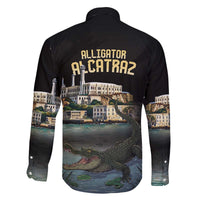 Everglades Alligator Alcatraz Florida Family Matching Off The Shoulder Long Sleeve Dress and Hawaiian Shirt - Wonder Print Shop