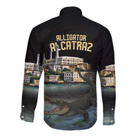 Everglades Alligator Alcatraz Florida Long Sleeve Button Shirt - Wonder Print Shop