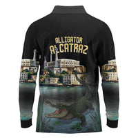 Everglades Alligator Alcatraz Florida Long Sleeve Polo Shirt - Wonder Print Shop