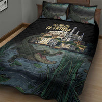 Everglades Alligator Alcatraz Florida Quilt Bed Set - Wonder Print Shop