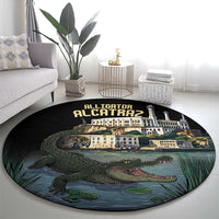 Everglades Alligator Alcatraz Florida Round Carpet - Wonder Print Shop