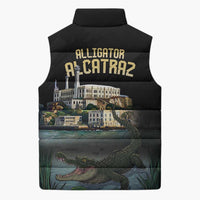 Everglades Alligator Alcatraz Florida Sleeveless Puffer Jacket - Wonder Print Shop