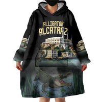 Everglades Alligator Alcatraz Florida Wearable Blanket Hoodie - Wonder Print Shop