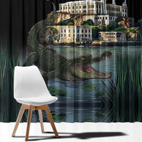 Everglades Alligator Alcatraz Florida Window Curtain - Wonder Print Shop