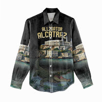 Everglades Alligator Alcatraz Florida Women Casual Shirt - Wonder Print Shop