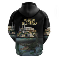Everglades Alligator Alcatraz Florida Zip Hoodie - Wonder Print Shop