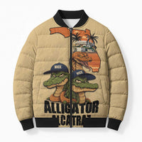 Alligator Alcatraz Prison Florida Everglades Bomber Puffer Jacket - Wonder Print Shop