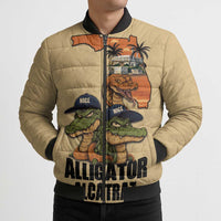 Alligator Alcatraz Prison Florida Everglades Bomber Puffer Jacket - Wonder Print Shop