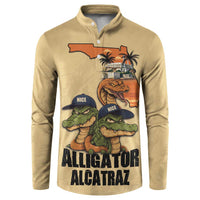 Alligator Alcatraz Prison Florida Everglades Button Sweatshirt - Wonder Print Shop