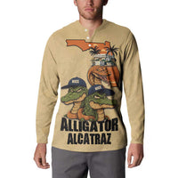 Alligator Alcatraz Prison Florida Everglades Button Sweatshirt - Wonder Print Shop