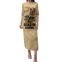 Alligator Alcatraz Prison Florida Everglades Family Matching Puletasi and Hawaiian Shirt - Wonder Print Shop
