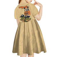 Alligator Alcatraz Prison Florida Everglades Kid Short Sleeve Dress - Wonder Print Shop
