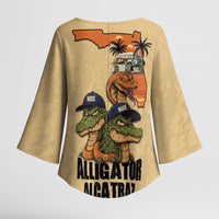 Alligator Alcatraz Prison Florida Everglades Kimono Sleeve Blouse - Wonder Print Shop