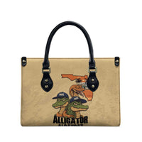Alligator Alcatraz Prison Florida Everglades Leather Bag - Wonder Print Shop