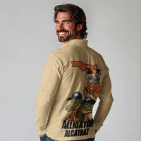 Alligator Alcatraz Prison Florida Everglades Long Sleeve Polo Shirt - Wonder Print Shop