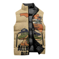 Alligator Alcatraz Prison Florida Everglades Sleeveless Puffer Jacket - Wonder Print Shop