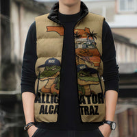 Alligator Alcatraz Prison Florida Everglades Sleeveless Puffer Jacket - Wonder Print Shop