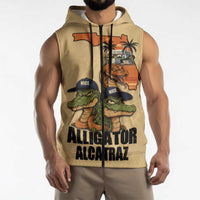 Alligator Alcatraz Prison Florida Everglades Sleeveless Zip Hoodie - Wonder Print Shop