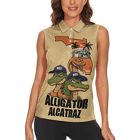 Alligator Alcatraz Prison Florida Everglades Women Sleeveless Polo Shirt - Wonder Print Shop