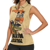 Alligator Alcatraz Prison Florida Everglades Women Sleeveless Polo Shirt - Wonder Print Shop