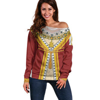 Victoria England Costume Off Shoulder Sweater - Wonder Print Shop