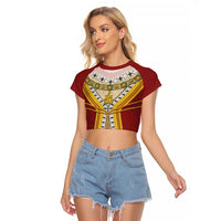 Victoria England Costume Raglan Cropped T Shirt - Wonder Print Shop