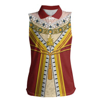 Victoria England Costume Women Sleeveless Polo Shirt - Wonder Print Shop