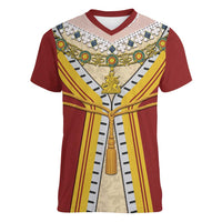 Victoria England Costume Women V-Neck T-Shirt - Wonder Print Shop