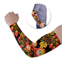 Russian Matryoshka Doll Arm Sleeves Khokhloma Patterns - Wonder Print Shop