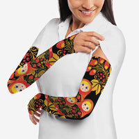 Russian Matryoshka Doll Arm Sleeves Khokhloma Patterns - Wonder Print Shop