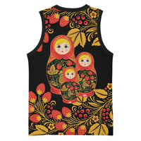 Russian Matryoshka Doll Basketball Jersey Khokhloma Patterns - Wonder Print Shop