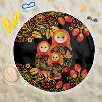 Russian Matryoshka Doll Beach Blanket Khokhloma Patterns - Wonder Print Shop