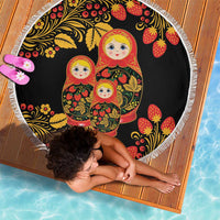 Russian Matryoshka Doll Beach Blanket Khokhloma Patterns - Wonder Print Shop