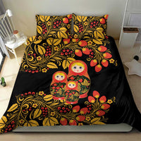 Russian Matryoshka Doll Bedding Set Khokhloma Patterns - Wonder Print Shop