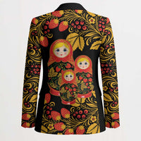 Russian Matryoshka Doll Blazer Khokhloma Patterns - Wonder Print Shop