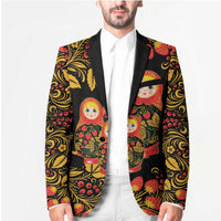 Russian Matryoshka Doll Blazer Khokhloma Patterns - Wonder Print Shop