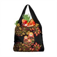 Russian Matryoshka Doll Grocery Bag Khokhloma Patterns - Wonder Print Shop