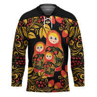 Russian Matryoshka Doll Hockey Jersey Khokhloma Patterns - Wonder Print Shop