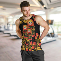 Russian Matryoshka Doll Men Tank Top Khokhloma Patterns - Wonder Print Shop
