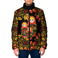 Russian Matryoshka Doll Padded Jacket Khokhloma Patterns - Wonder Print Shop