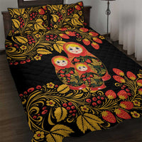 Russian Matryoshka Doll Quilt Bed Set Khokhloma Patterns - Wonder Print Shop